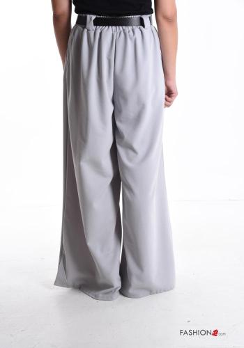 wide leg Hose mit Gürtel mit Taschen - ph 2