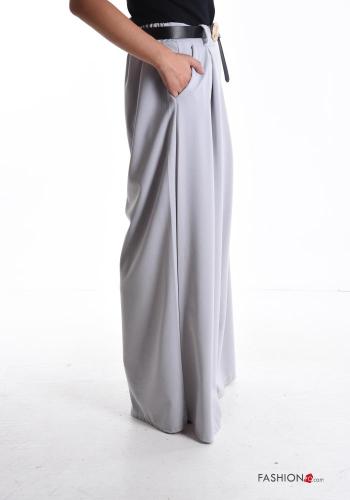 wide leg Hose mit Gürtel mit Taschen - ph 3