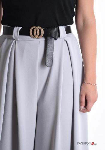 wide leg Hose mit Gürtel mit Taschen - ph 4