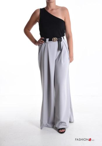 wide leg Hose mit Gürtel mit Taschen - ph 5