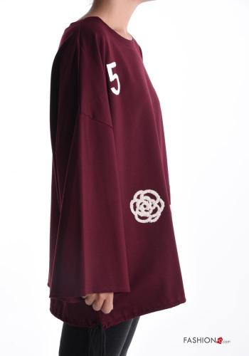 Maglione girocollo oversize maniche lunghe con coulisse - ph 3