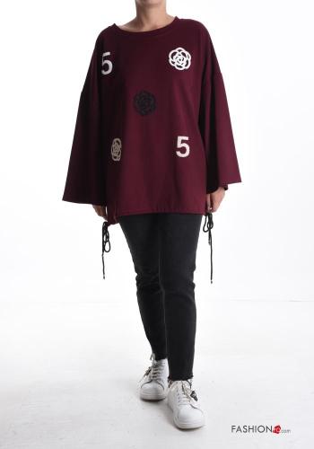 Maglione girocollo oversize maniche lunghe con coulisse - ph 5