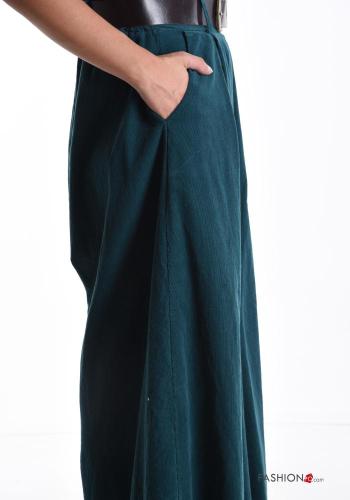 Oversize wide leg Hose aus Baumwolle mit Gürtel mit Taschen - ph 3