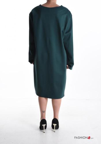 extra long sleeve crew neck Dress with pockets - ph 2