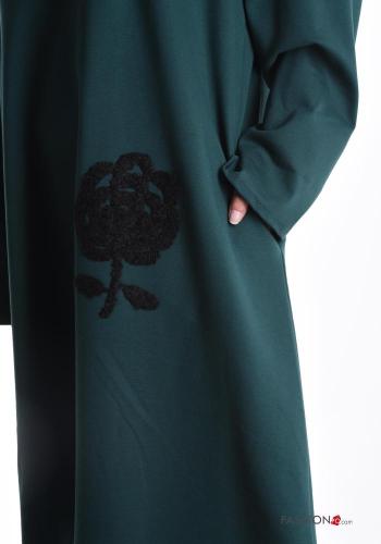 extra long sleeve crew neck Dress with pockets - ph 4
