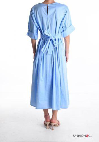 Abito in Cotone maniche corte girocollo con fiocco - ph 2