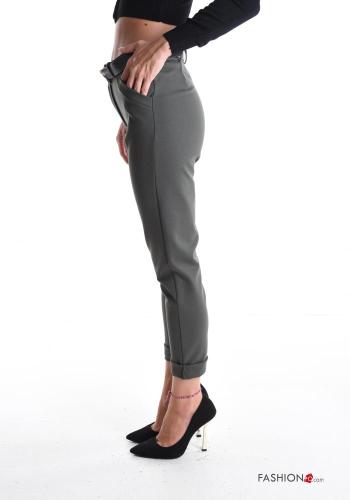 Pantalone skinny con cintura con tasche - ph 2