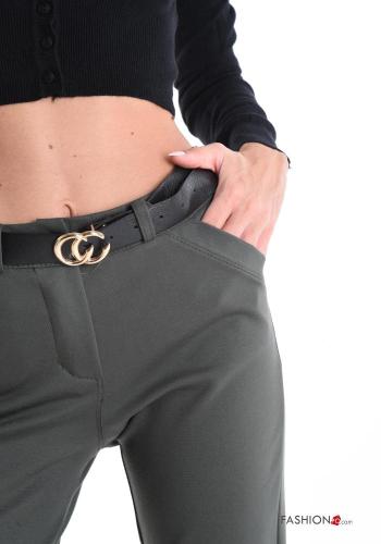 Pantalone skinny con cintura con tasche - ph 4