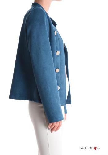 Veste Suède manches longues à boutons sans doublure - ph 3