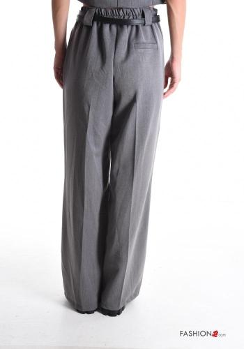 wide leg lange Hose mit Gürtel mit Taschen - ph 2