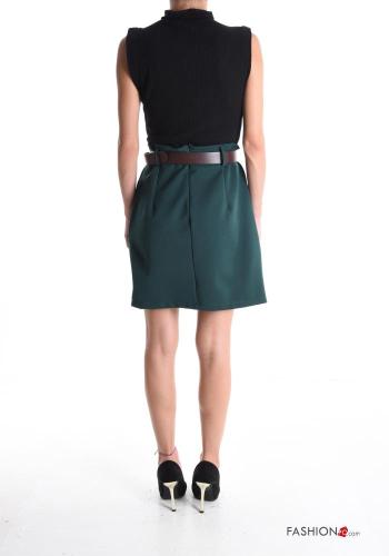 Robe sans manches à col roulé avec ceinture avec fermeture éclair avec poches - ph 3