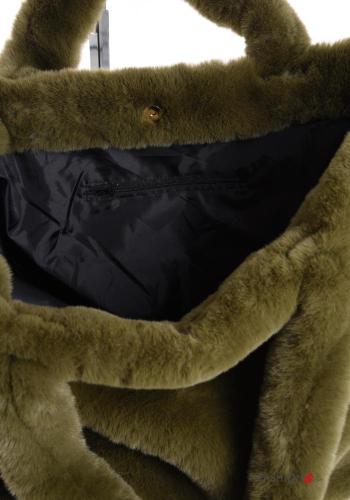 faux fur Shopper (Tote) with buttons with lining - ph 3