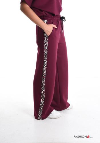 Pantalon de jogging wide leg Imprimé animalier avec élastique - ph 3