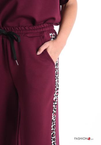 Pantalon de jogging wide leg Imprimé animalier avec élastique - ph 4