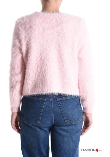 long sleeve Cardigan with buttons with rhinestones with v-neck - ph 2
