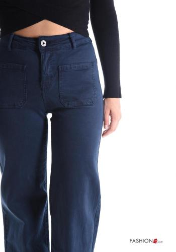 Jeans in Cotone con tasche con bottoni con zip - ph 4