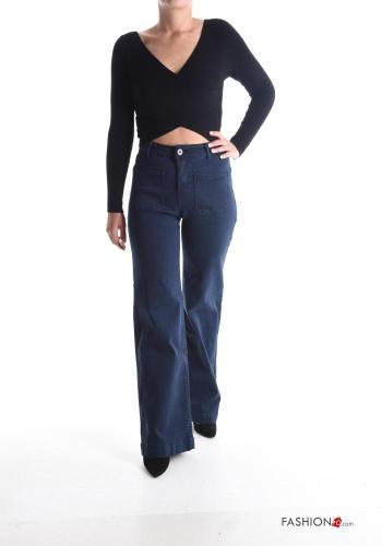 Jeans in Cotone con tasche con bottoni con zip - ph 5