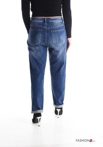 Jeans in Cotone con tasche con bottoni con zip - ph 2