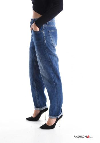 Jeans in Cotone con tasche con bottoni con zip - ph 3