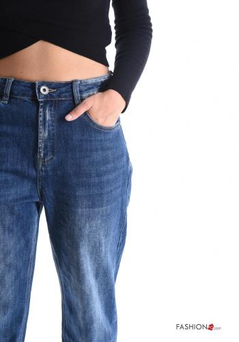 Jeans in Cotone con tasche con bottoni con zip - ph 4