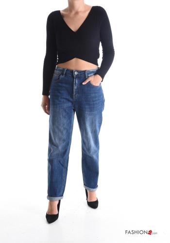 Jeans in Cotone con tasche con bottoni con zip - ph 5