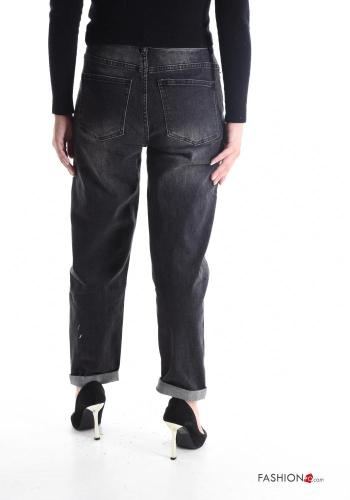 Cotton Jeans with buttons with zip with pockets - ph 2