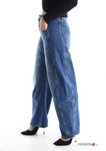 Jeans aus Baumwolle mit Knöpfen mit Reißverschluss mit Taschen - ph 3