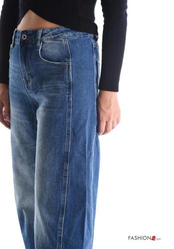 Jeans aus Baumwolle mit Knöpfen mit Reißverschluss mit Taschen - ph 4