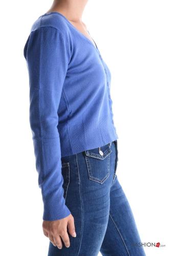 Cardigan corto con bottoni scollo a V - ph 3
