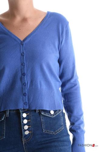 Cardigan corto con bottoni scollo a V - ph 4