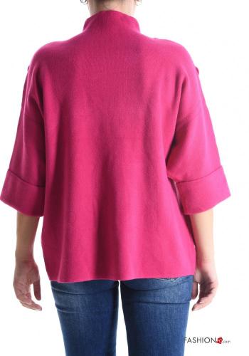 Sweater Rollneck 3/4 sleeve with buttons - ph 2