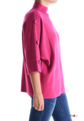 Sweater Rollneck 3/4 sleeve with buttons - ph 3