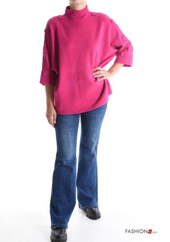 Sweater Rollneck 3/4 sleeve with buttons - ph 5
