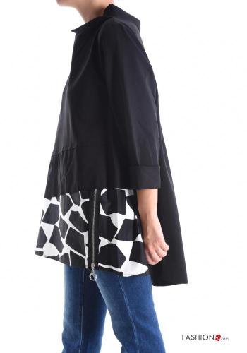 lange ärmel Langarmshirt Rollkragen- mit Reißverschluss - ph 3