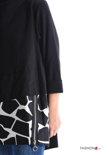lange ärmel Langarmshirt Rollkragen- mit Reißverschluss - ph 4