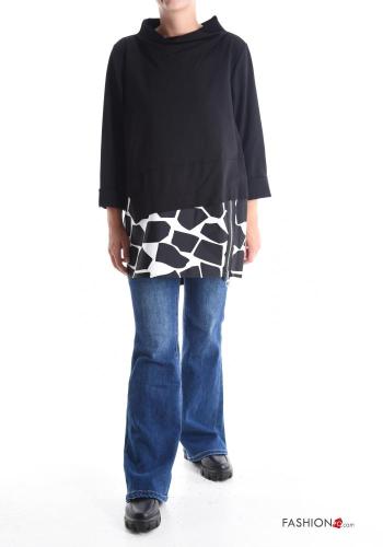 lange ärmel Langarmshirt Rollkragen- mit Reißverschluss - ph 5