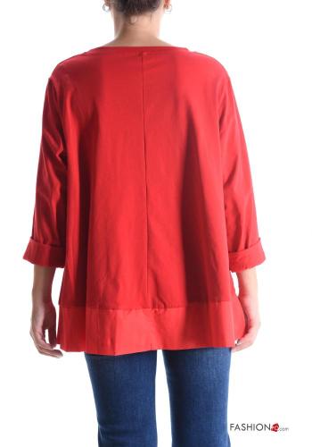 Blusa in Cotone maniche lunghe girocollo - ph 2