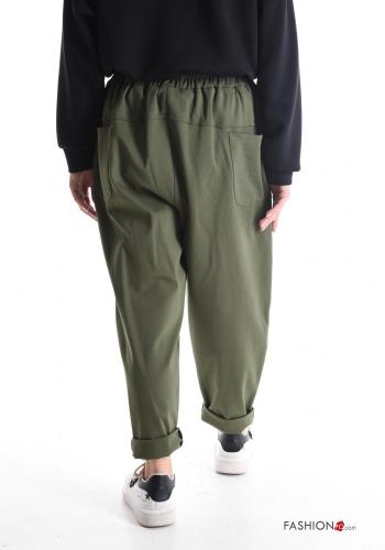 Hose mit Knöpfen mit gummizug mit Taschen - ph 2
