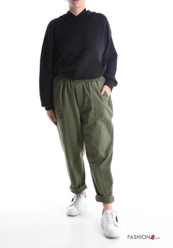 Hose mit Knöpfen mit gummizug mit Taschen - ph 5
