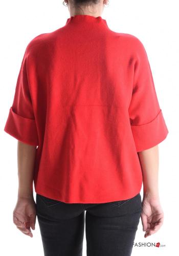 Embroidered short sleeve Sweater Rollneck - ph 2