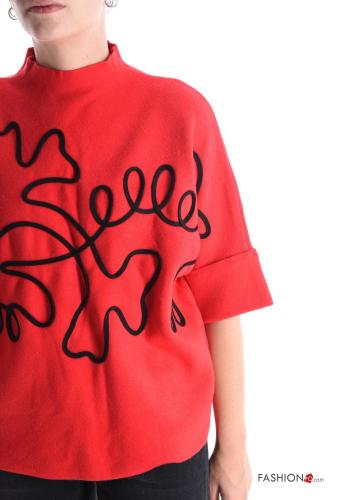 Embroidered short sleeve Sweater Rollneck - ph 4
