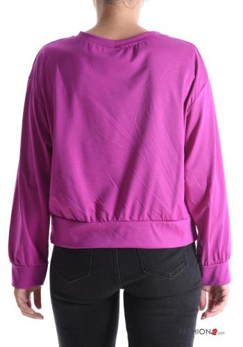 Felpa maniche lunghe corto con tasche con zip - ph 2