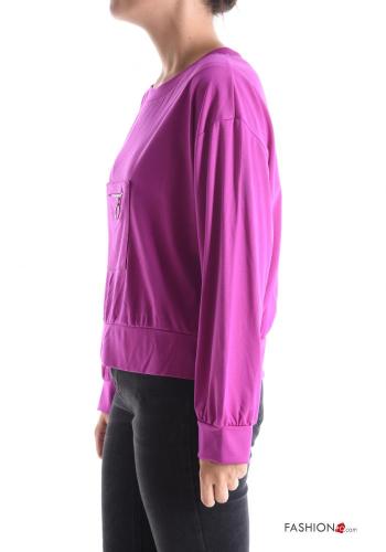 Felpa maniche lunghe corto con tasche con zip - ph 3