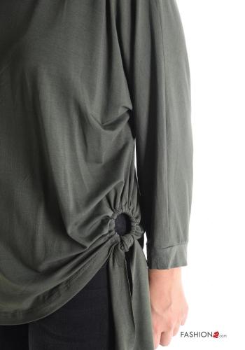 crew neck Long sleeved top with knot - ph 4