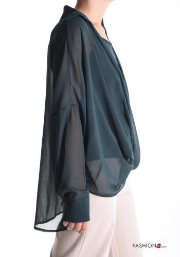 Blouse manches longues chiffon avec débardeur - ph 3