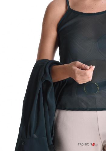 Blouse manches longues chiffon avec débardeur - ph 4