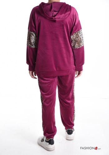 Ensemble coordonné Imprimé animalier à capuche avec élastique - ph 2