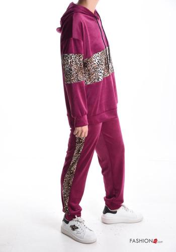 Ensemble coordonné Imprimé animalier à capuche avec élastique - ph 3