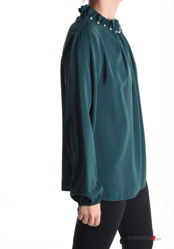 lange ärmel Bluse mit Strasssteinen - ph 3