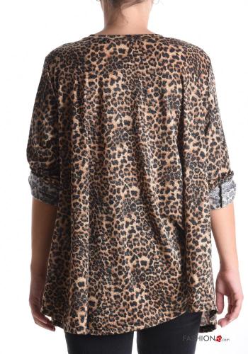 Blusa oversize girocollo Fantasia animalier - ph 2